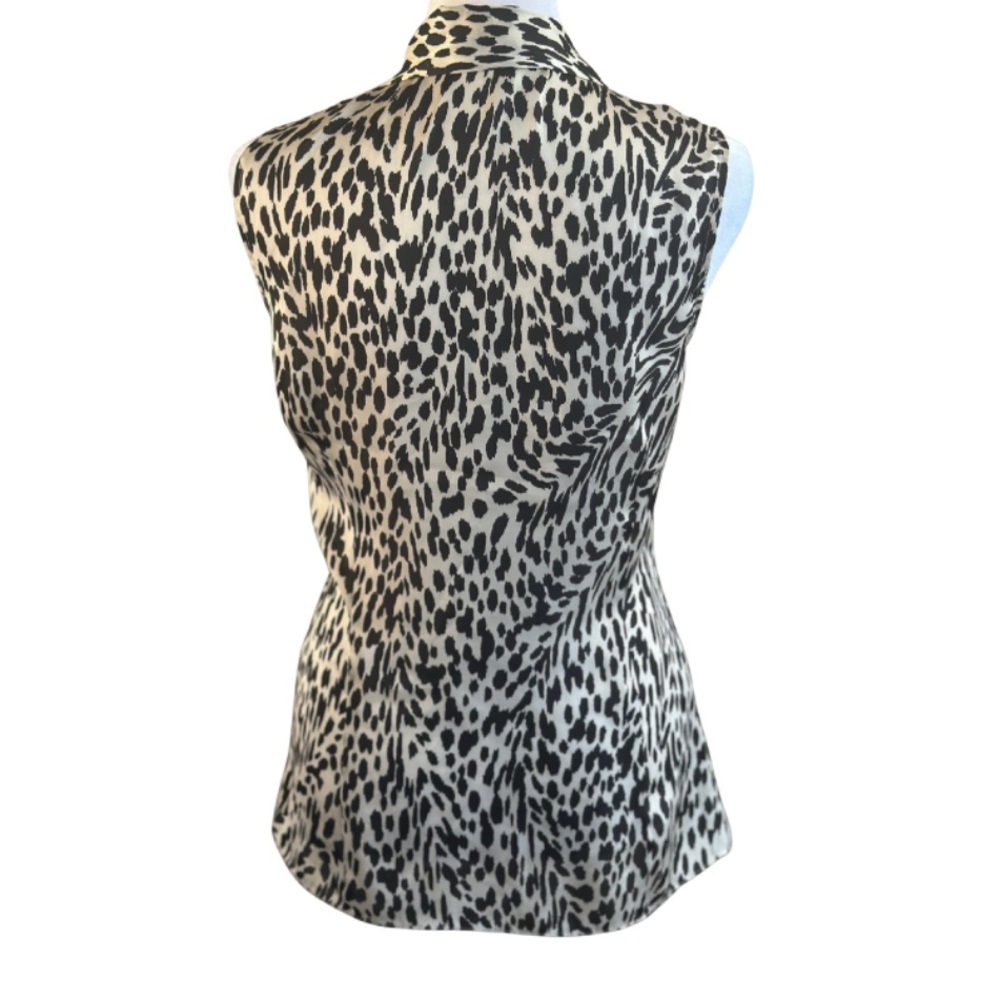 Anne Klein Animal Print Sleeveless Blouse - Picture 2 of 4